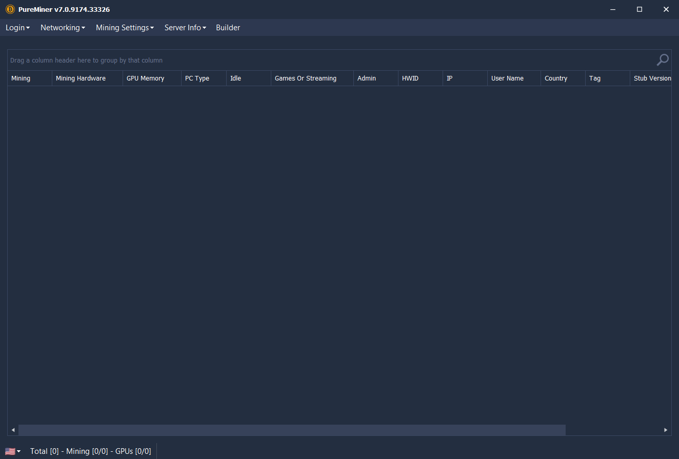 PureMiner Interface